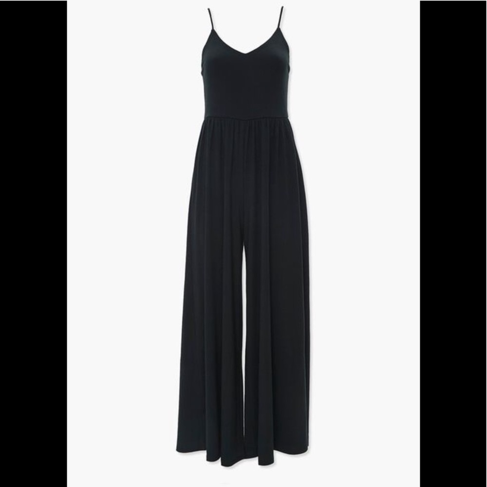 Forever 21 black strappy jumpsuit